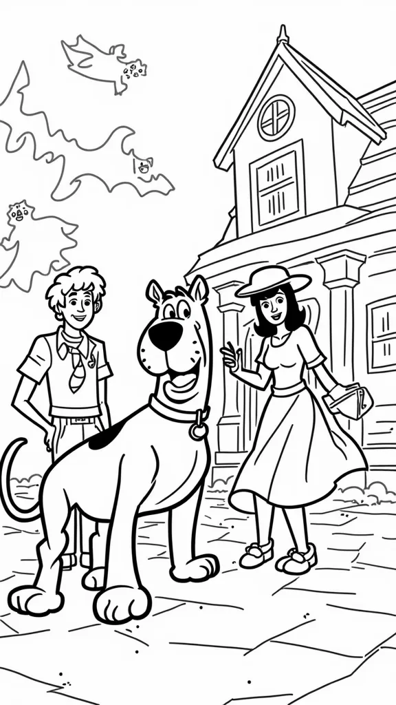 coloriage scooby gratuit